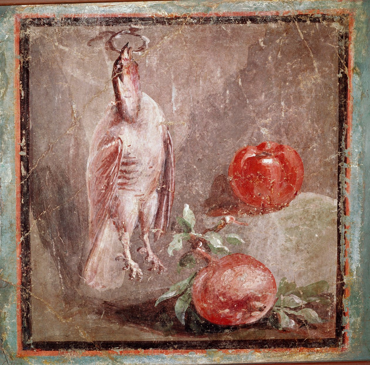 Perdiz e romãzeira (fresco de Roman