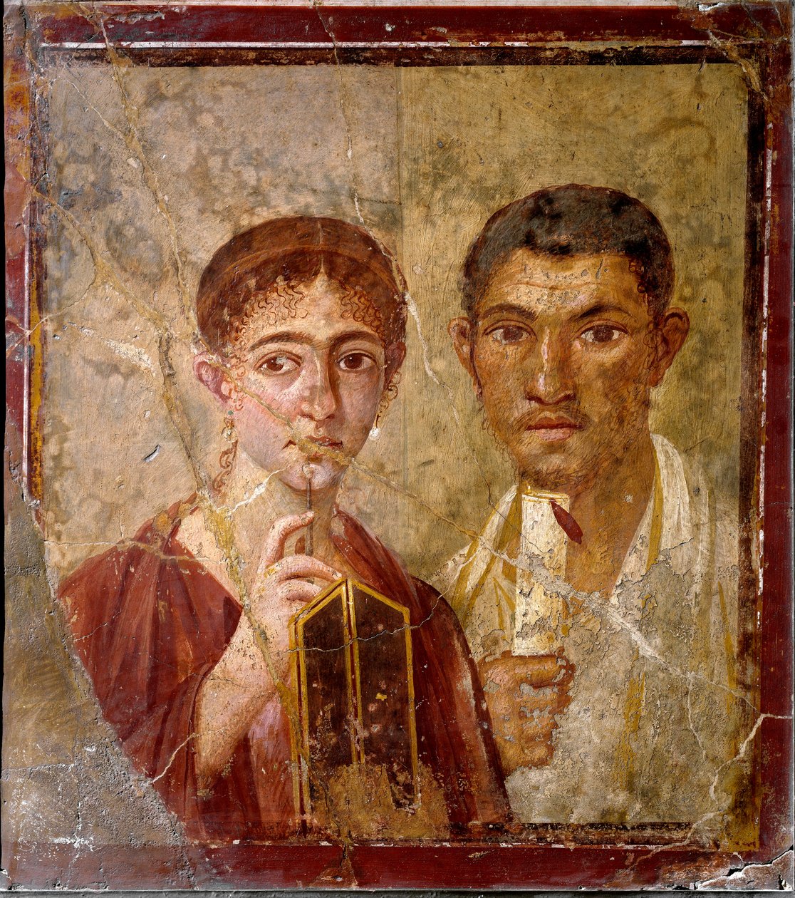 Pasquius Proculus e esposa (afresco de Roman