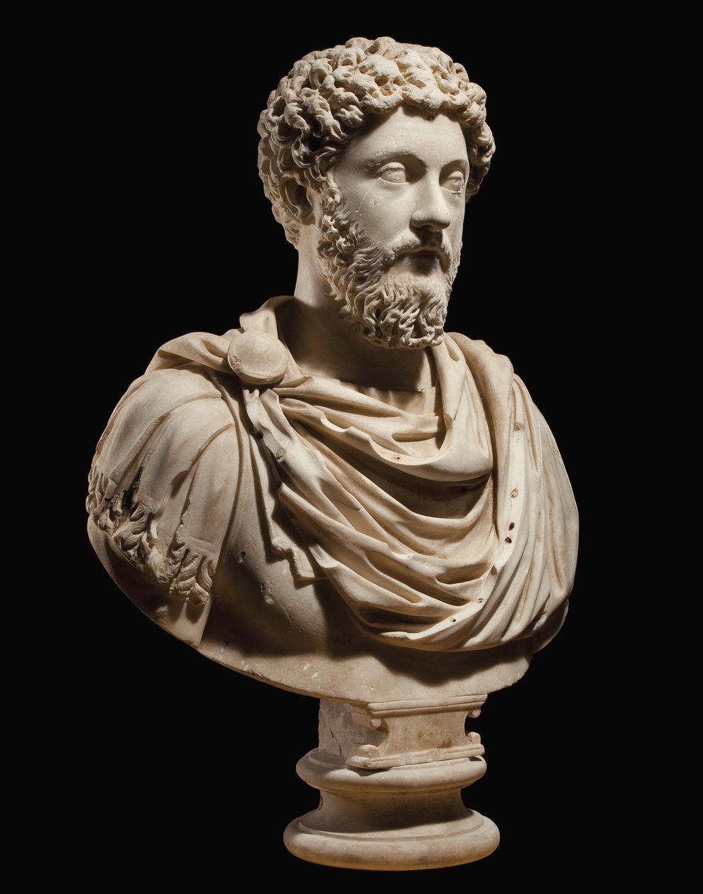 Busto de retrato do imperador Marco Aurélio, c.170-180 DC de Roman