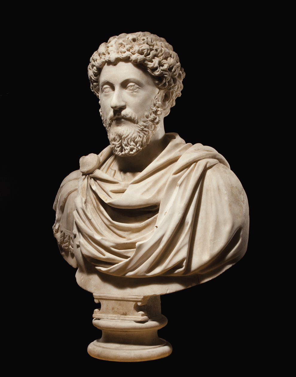 Busto de retrato do imperador Marco Aurélio, c.170-180 DC de Roman