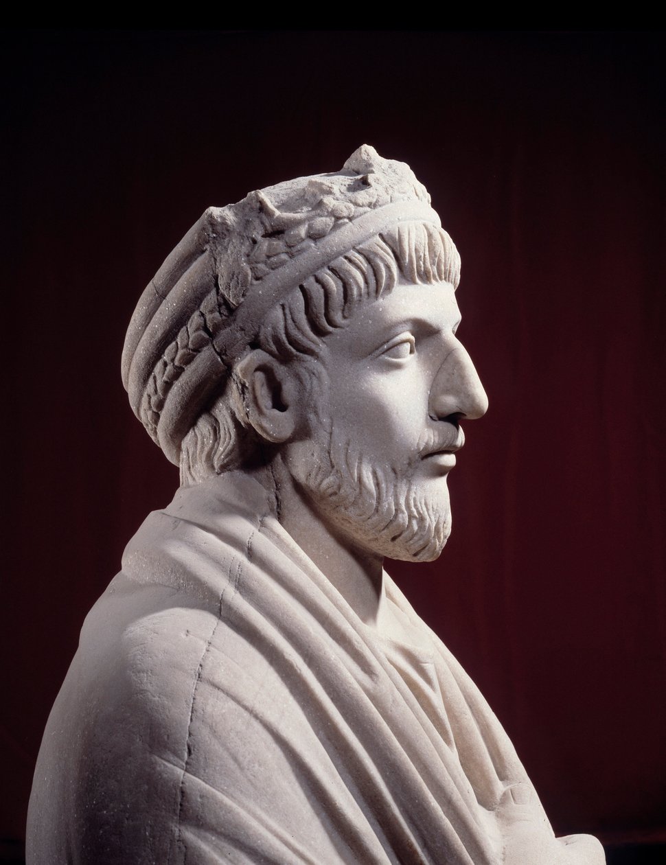 Arte Greco Romana: Escultura do imperador romano Julien ler apóstata (331 - 363) (século IV ap. JC) Paris, Musee Du Louvre de Roman
