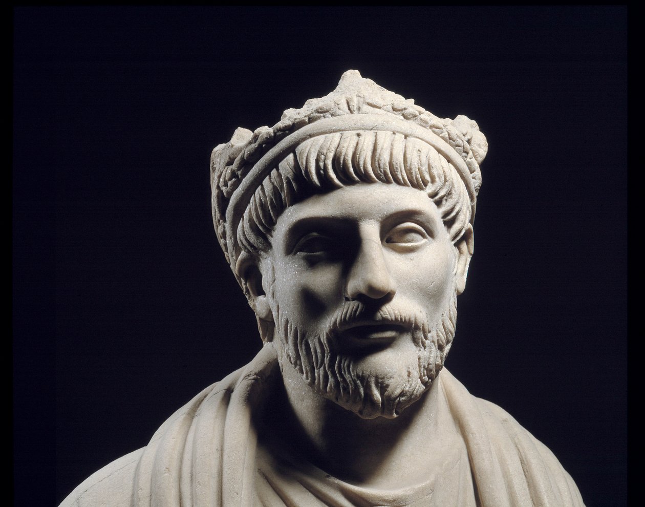 Arte Greco Romana: Escultura do imperador romano Julien ler apóstata (331 - 363) (século IV ap. JC) Paris, Musee Du Louvre de Roman