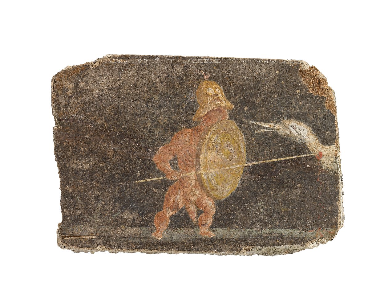 Fragmento de pintura mural romana, séc. I-2nd (fresco) de Roman