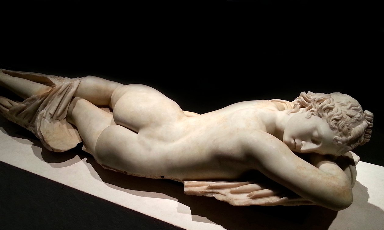 Hermafrodita adormecida: arte romana do século I aC de Roman