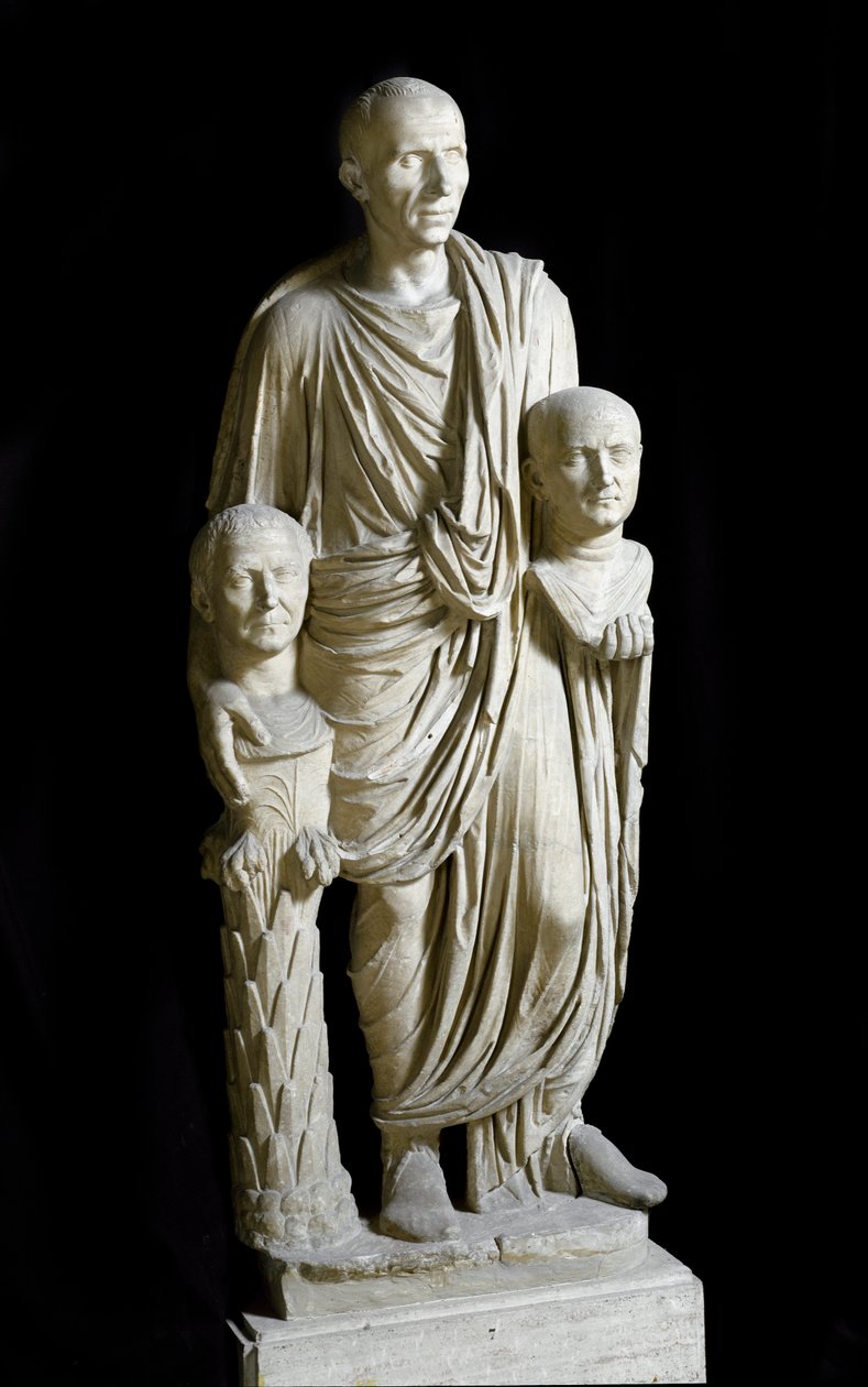 Estátua Barberini: Patrícia carregando os bustos de dois antepassados de Roman