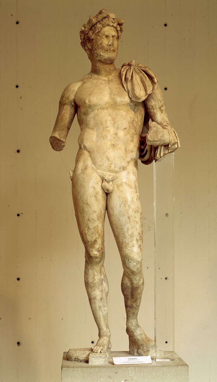 Estátua do Imperador Adriano (Adrien) - Museu Arqueológico de Vaison-la-Romaine, século 2 de Roman