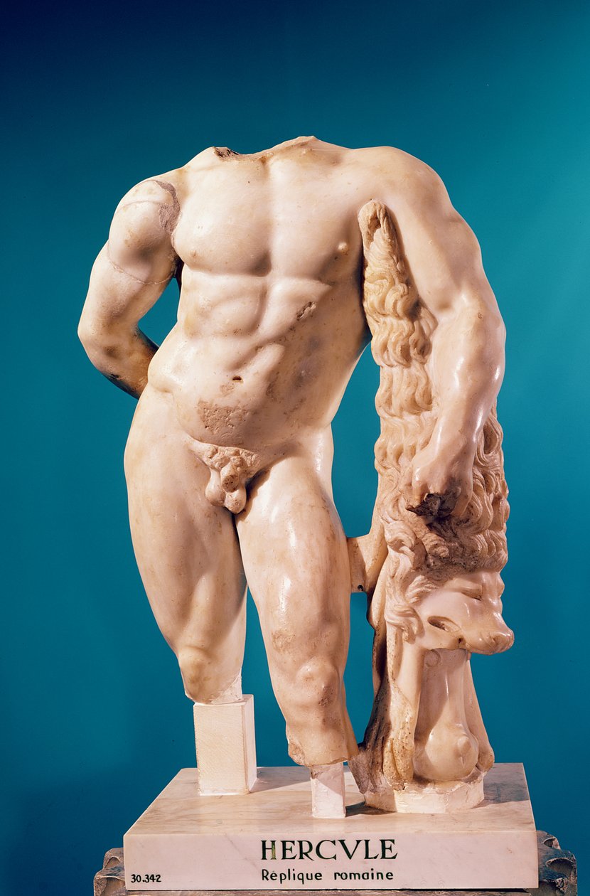 Estátua de Hércules, cópia de um original grego (mármore) de Roman