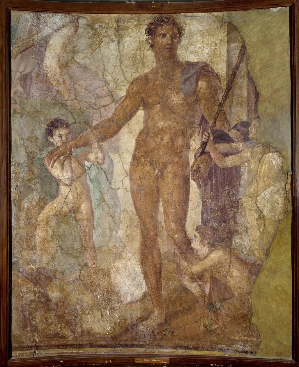 Thesee Liberateur (e o Minotauro). Fresco de Roman