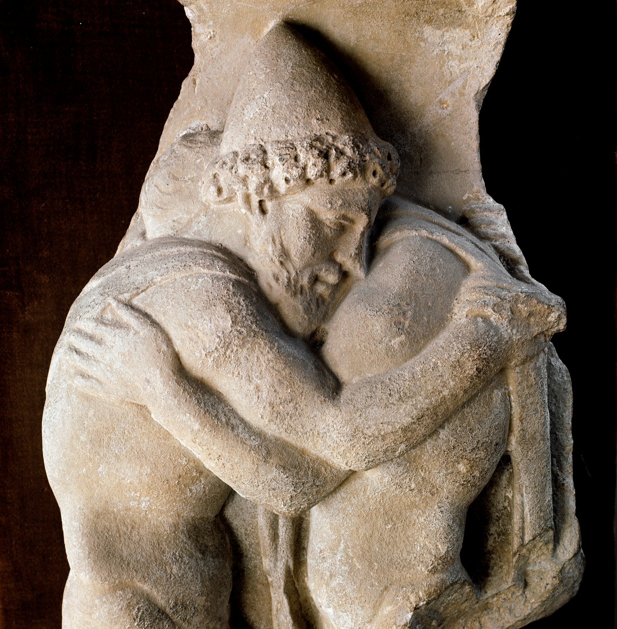 Ulisses e seu pai Laerte Rei de Ítaca Fragmento de sarcófago de mármore, século II. Roma, Museo Barracco de Roman