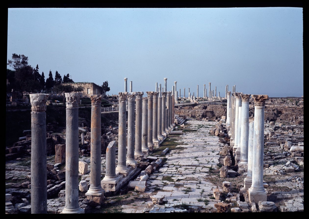 Vista do sítio arqueológico, século 2-4 de Roman