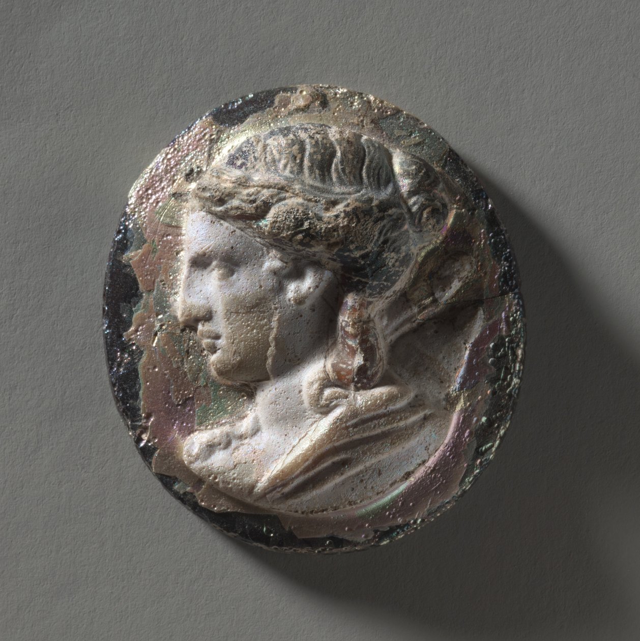 Cameo: Chefe de Artemis, 100-200 de Roman Imperial Period