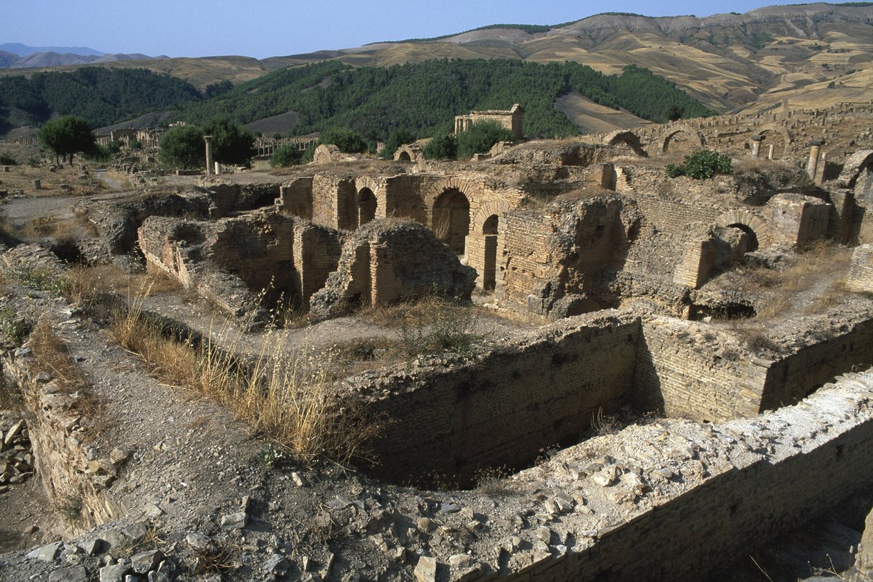 Vista geral dos banhos, Alto Período Imperial (27 aC-395 dC) de Roman Imperial Period