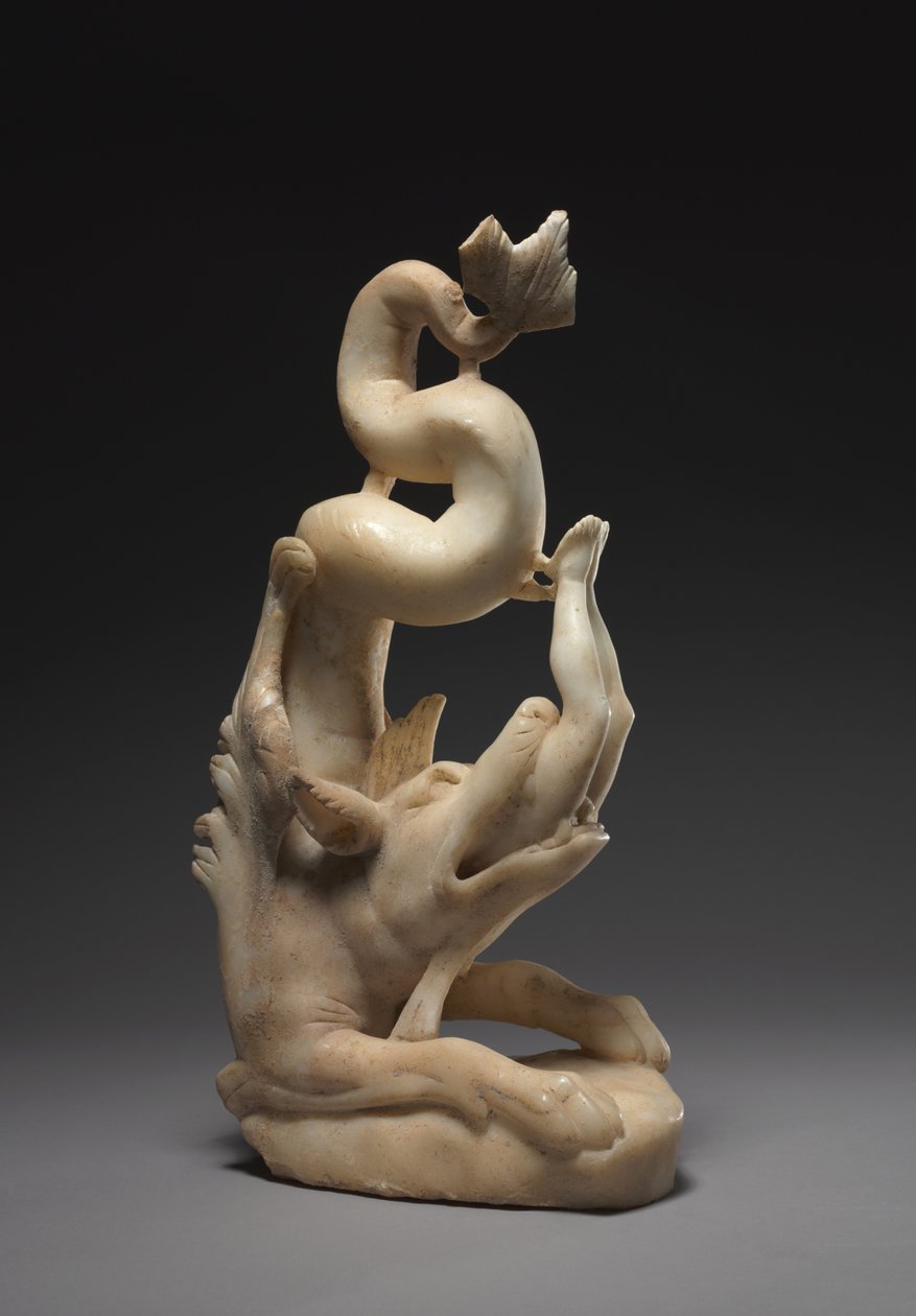 Jonah engoliu, 280-290 (mármore) de Roman Imperial Period