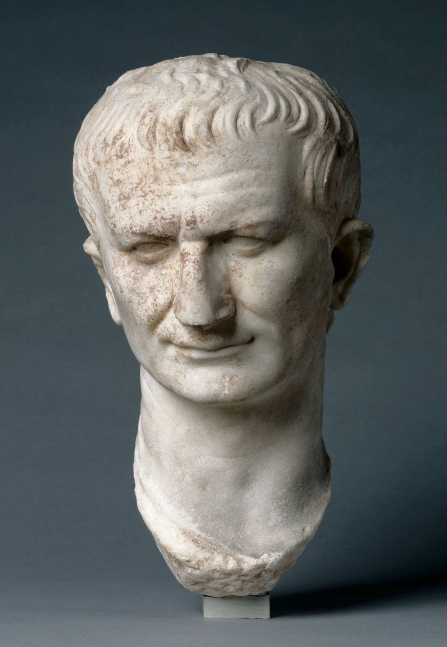 Retrato Cabeça de um estadista, possivelmente Vespasiano de Roman Imperial Period