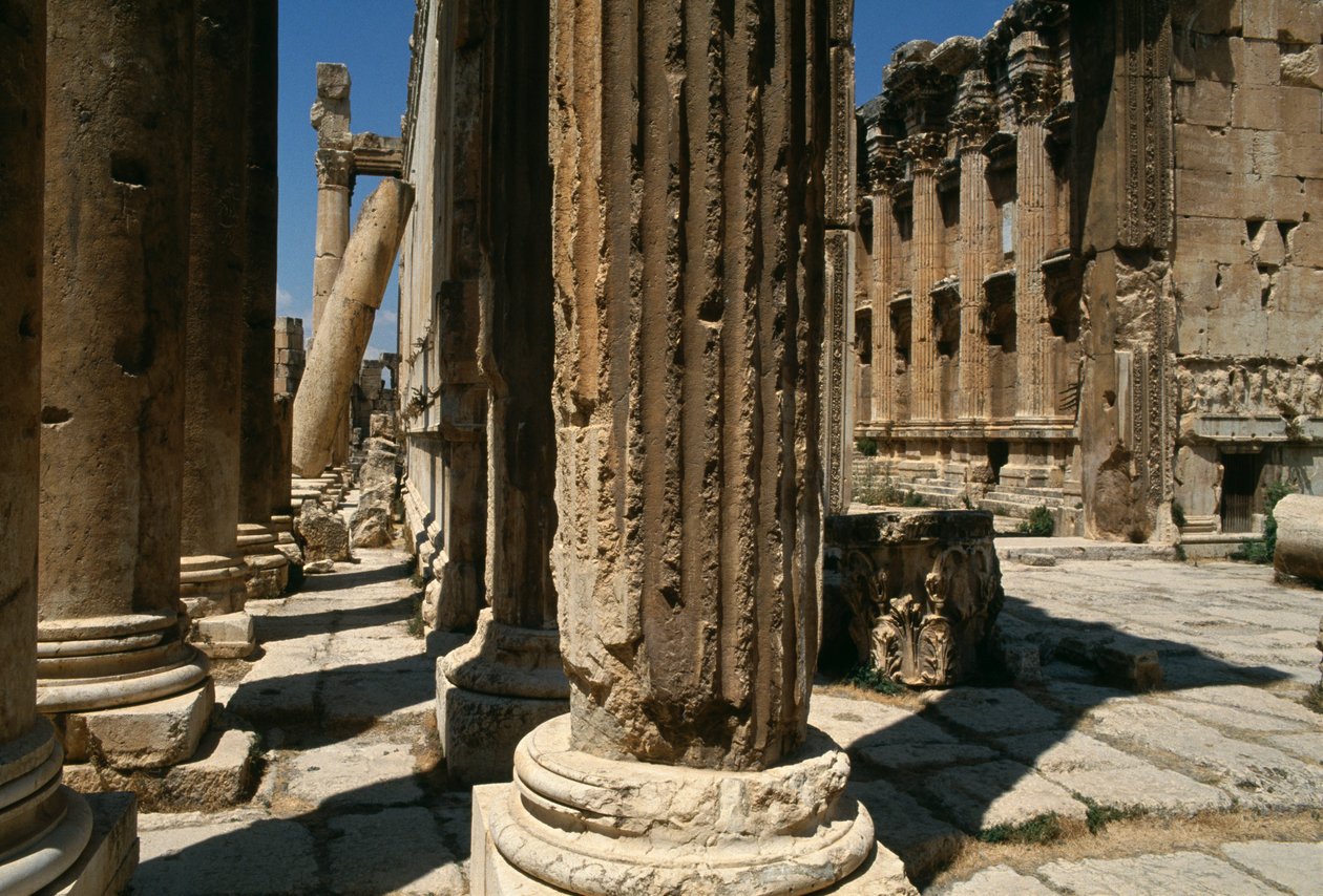 Templo de Baco, detalhe, Alto Período Imperial (27 aC-395 dC) de Roman Imperial Period