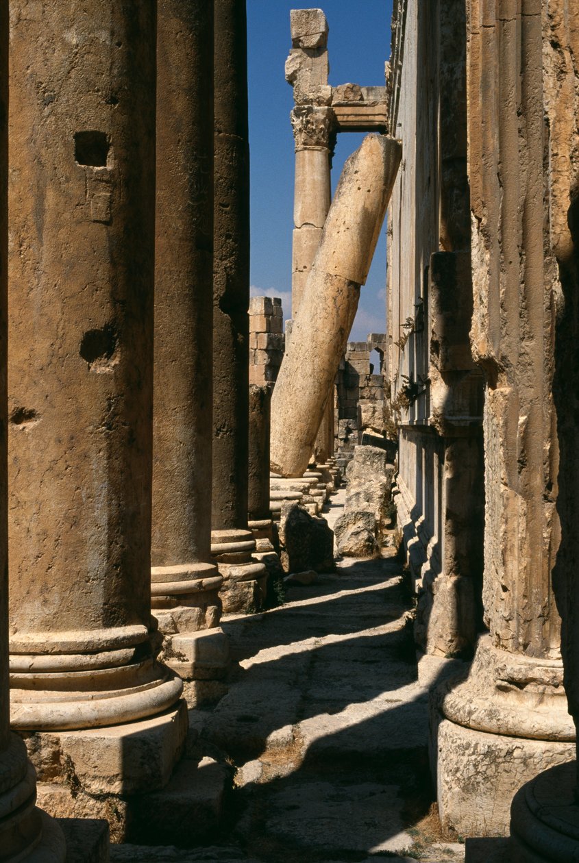 Templo de Baco, detalhe, Alto Período Imperial (27 aC-395 dC) de Roman Imperial Period