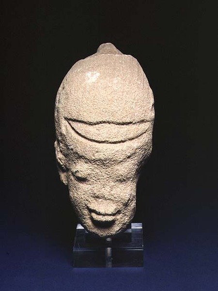 Cabeça Helmeted, de Aniba, Núbia (grés) de Roman Period Egyptian
