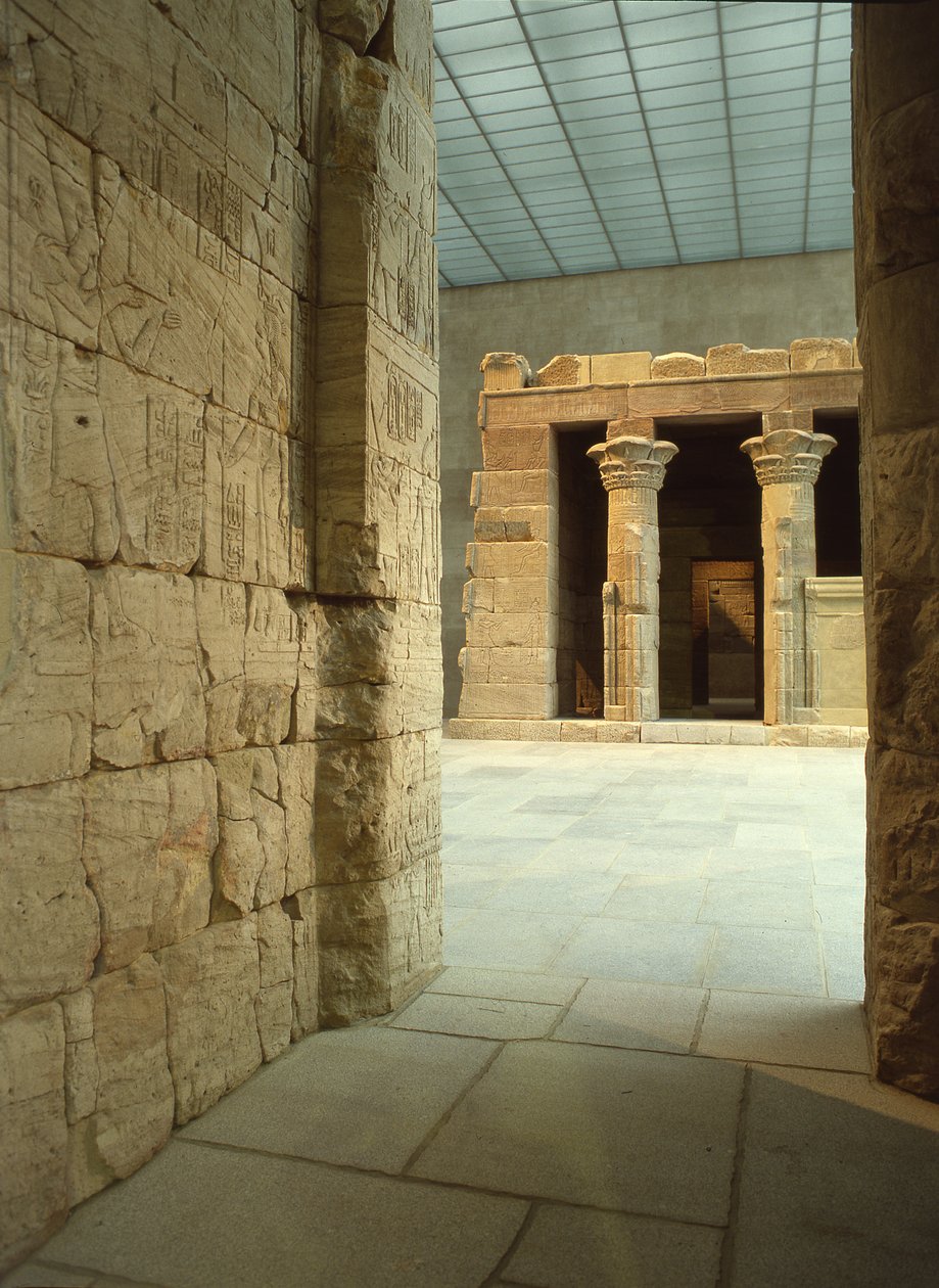 O Templo de Dendur, c.10 a.C. (arenito eólico) de Roman Period Egyptian