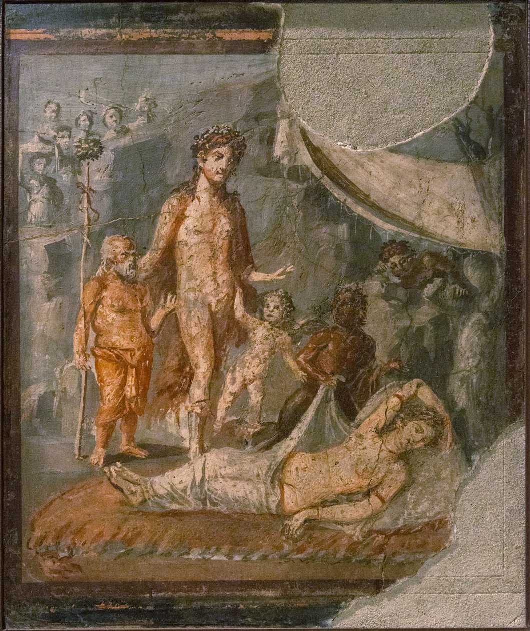 Ariadne Abandonado por Teseu em Naxos, 1º H. 1º século. DE ANÚNCIOS. de Roman Pompeian wall painting.