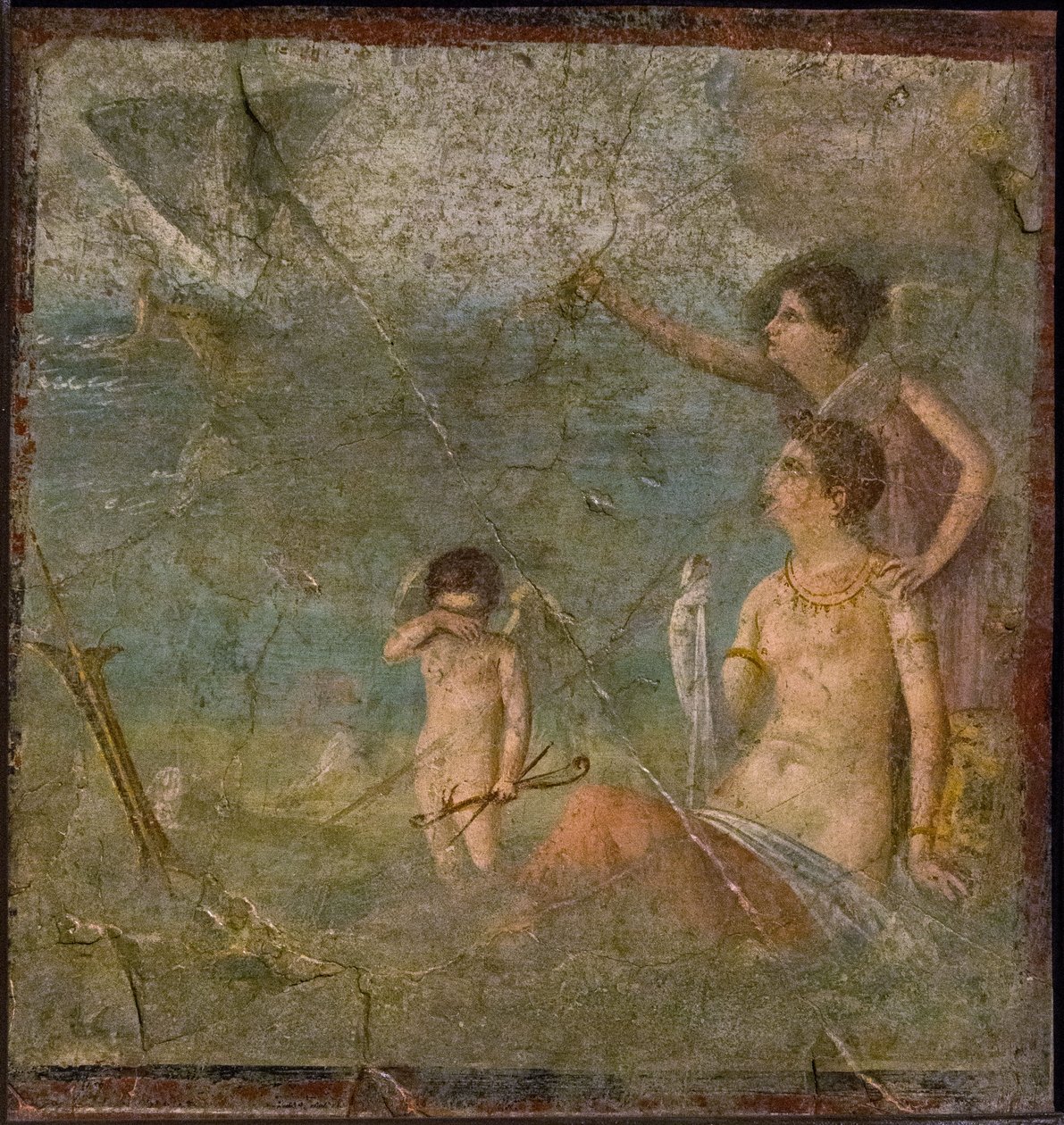 Ariadne e Teseu , 1º H. 1º século. DE ANÚNCIOS. de Roman Pompeian wall painting.