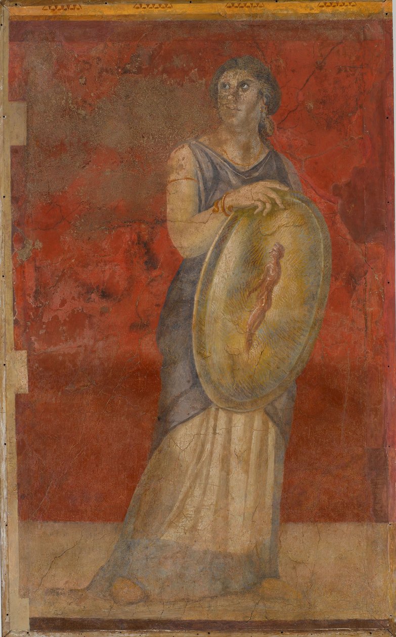 Mulher em pé, segurando um escudo, c.50–40 BC de Roman Republican Period