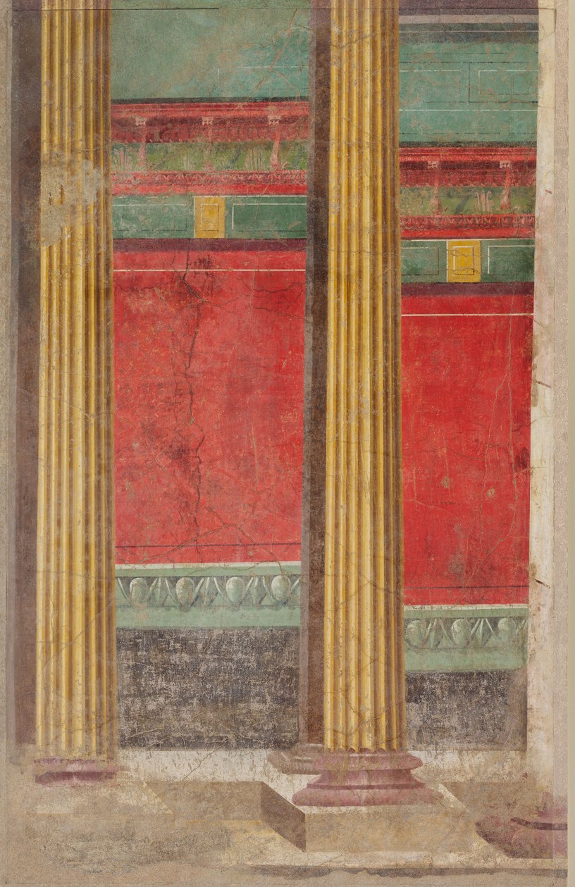 Pintura de parede de uma villa em Boscoreale, c.50–40 aC de Roman Republican Period