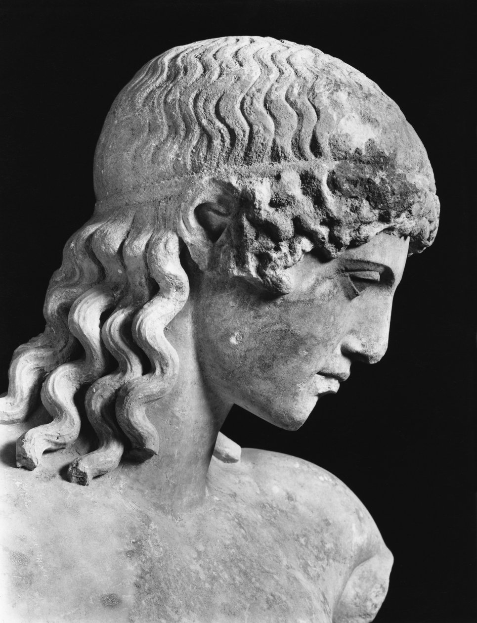 Apollo (mármore) (foto a p/b) (detalhe) de Roman Roman