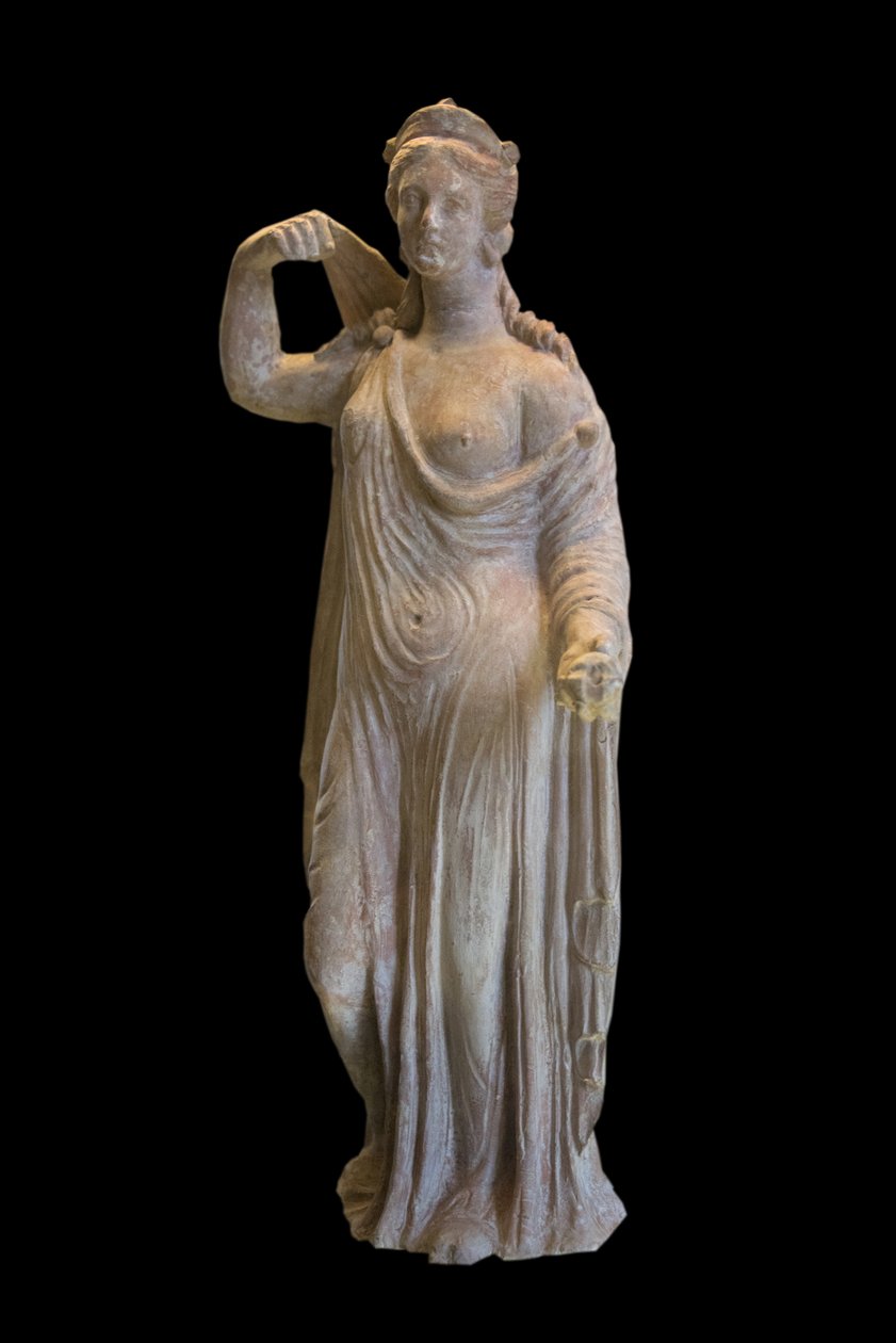 Arte Grécia Afrodite do tipo Genitrix (século I d.C.) terracotta de Roman Roman