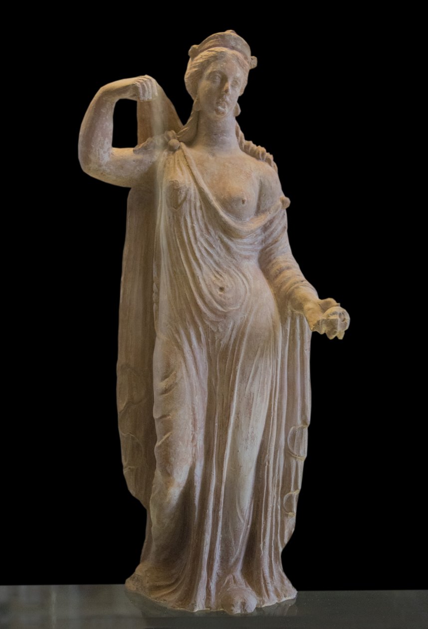 Arte Grécia Afrodite do tipo Genitrix (século I d.C.) terracotta de Roman Roman