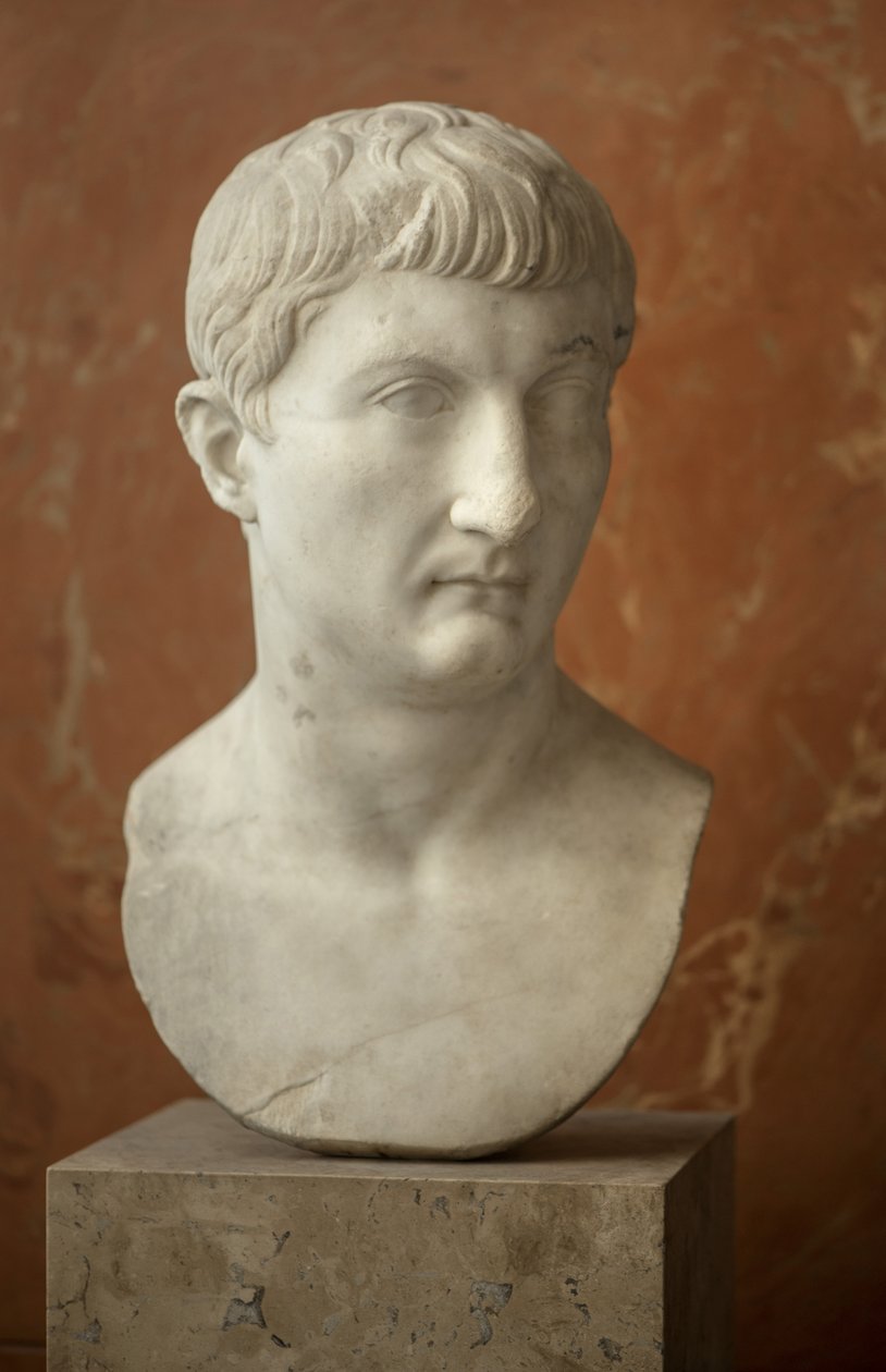 Art Rome Bust of Drusus the Young (13 BC - 23 AD) mármore de Roman Roman