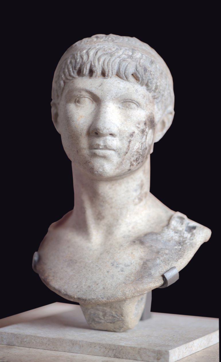 Arte Roma Busto de Ptolomma da Mauritânia (10 a.C. - 40 d.C.) mármore de Roman Roman
