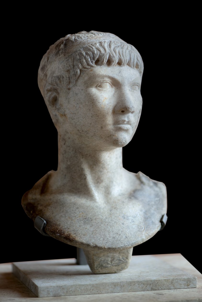 Arte Roma Busto de Ptolomma da Mauritânia (10 a.C. - 40 d.C.) mármore de Roman Roman