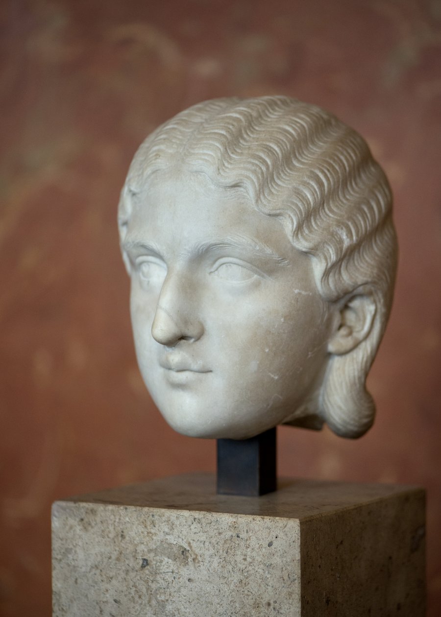 Arte Roma Chefe da Imperatriz Barbia Orbiana (século III), Mármore de Roman Roman