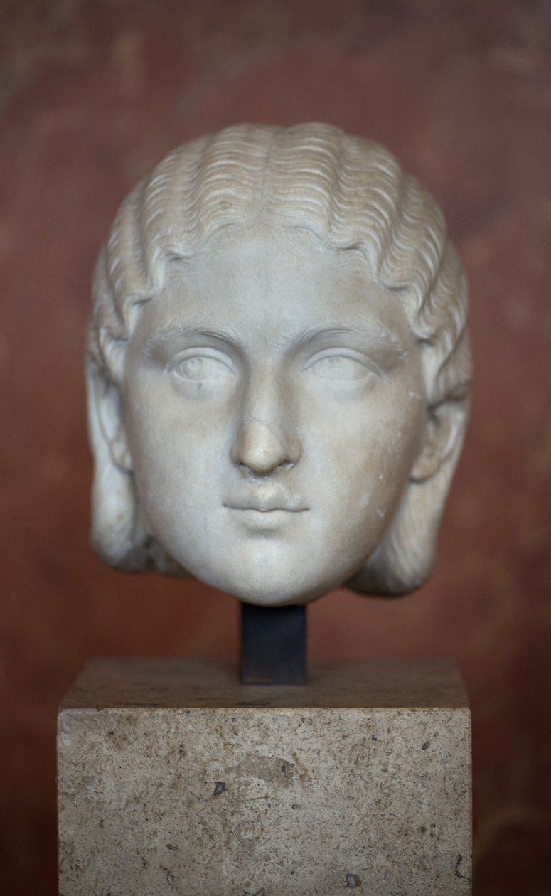 Arte Roma Chefe da Imperatriz Barbia Orbiana (século III), Mármore de Roman Roman