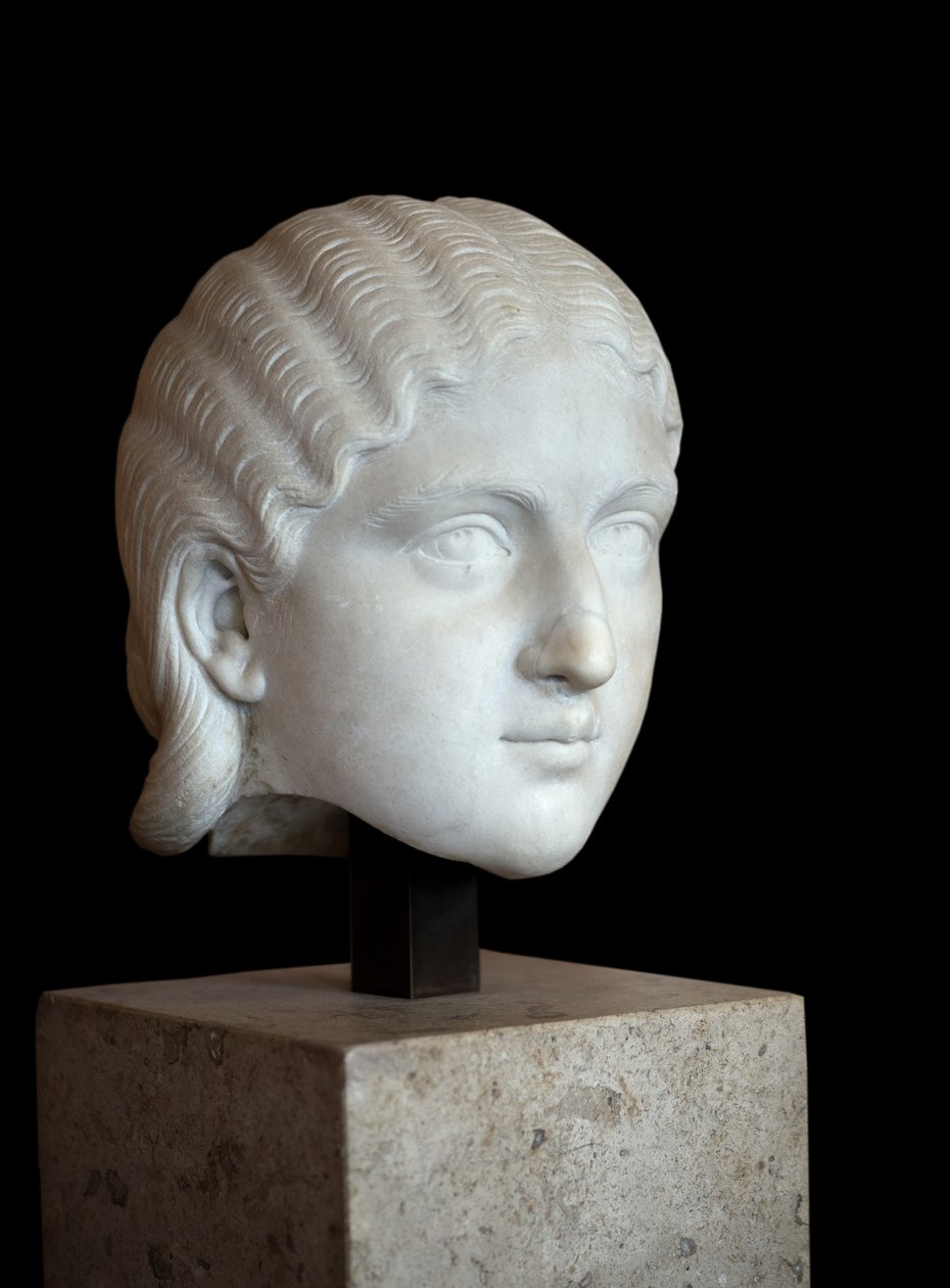 Arte Roma Chefe da Imperatriz Barbia Orbiana (século III), Mármore de Roman Roman