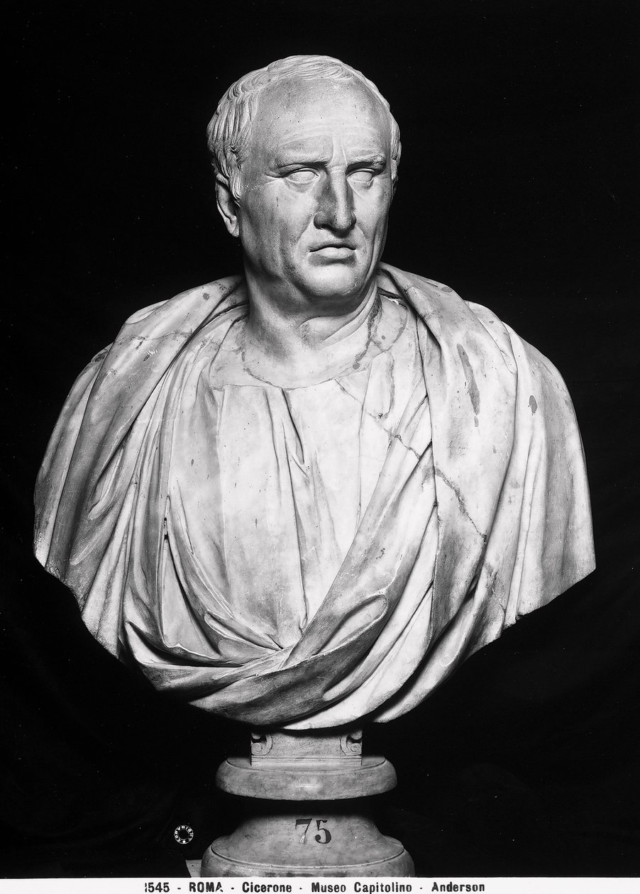 Busto de Marcus Tullius Cicero (mármore) de Roman Roman
