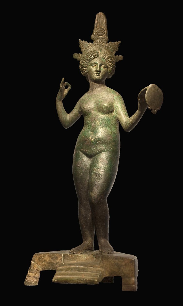 Vem até ao espelho. Escultura de bronze, Líbano, era romana. Musee de La Castre, Cannes. de Roman Roman