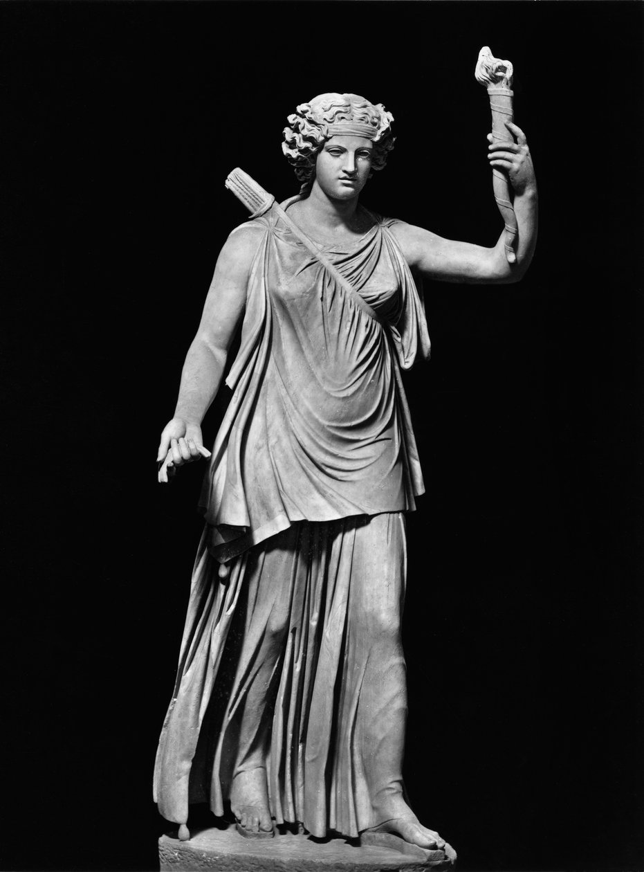 Diana Lucifera (mármore) (foto a p/b) de Roman Roman
