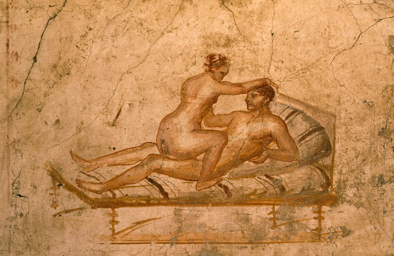 Afresco erótico do cubículo da Casa de Vettii, Pompeia (Lista do Património Mundial da UNESCO de Roman Roman