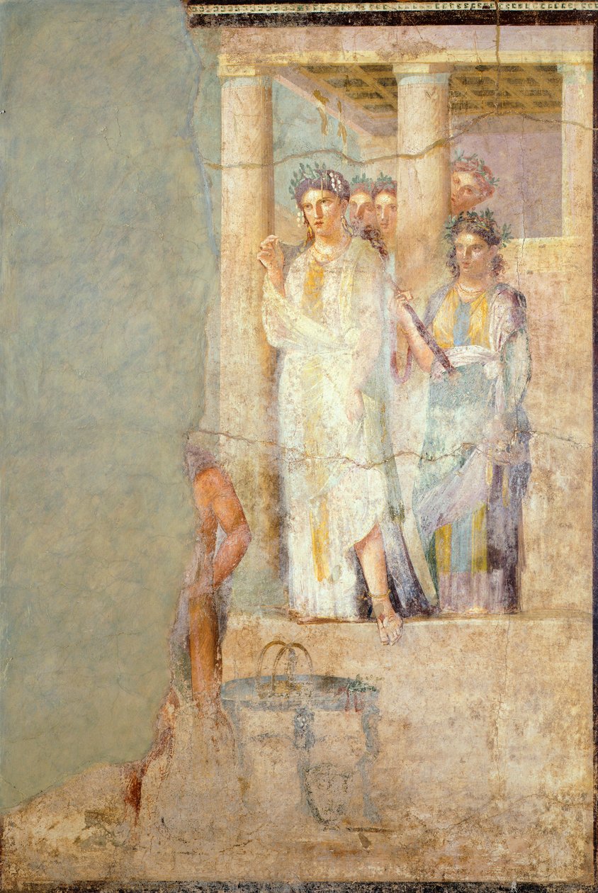 Afresco representando Ifigénia em Tauris, da Casa de Caecilius Iucundus, Pompeia de Roman Roman