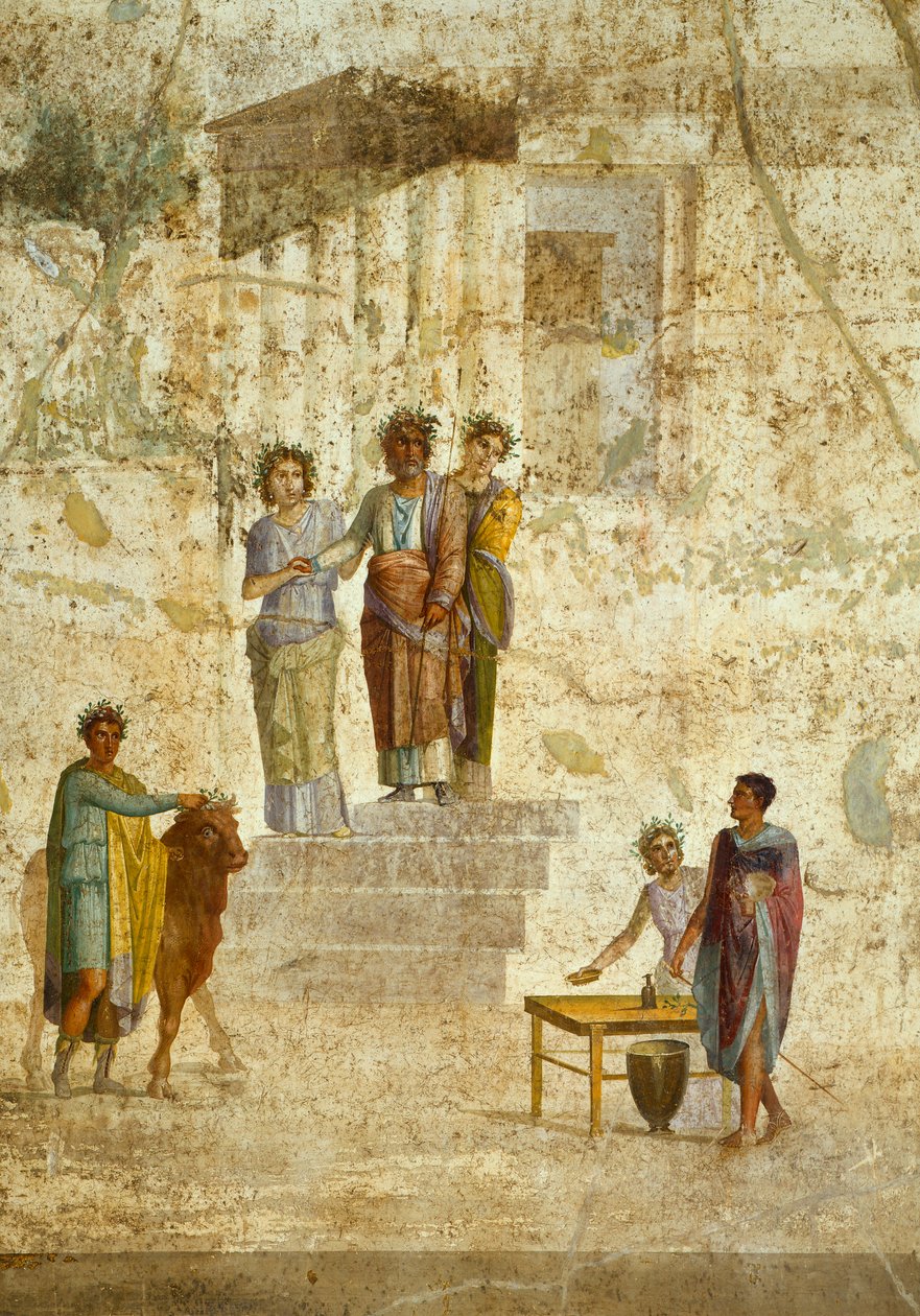 Fresco representando Jasão e Pélias, de Pompeia (Lista do Património Mundial da UNESCO de Roman Roman