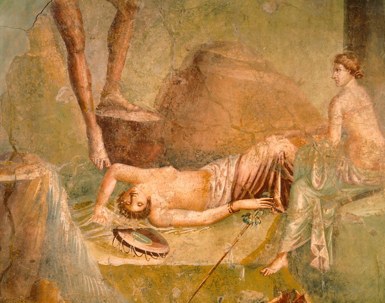 Afresco representando Maenad dormindo, da Casa de Citharist, Pompeia , Campânia, Civilização Romana de Roman Roman