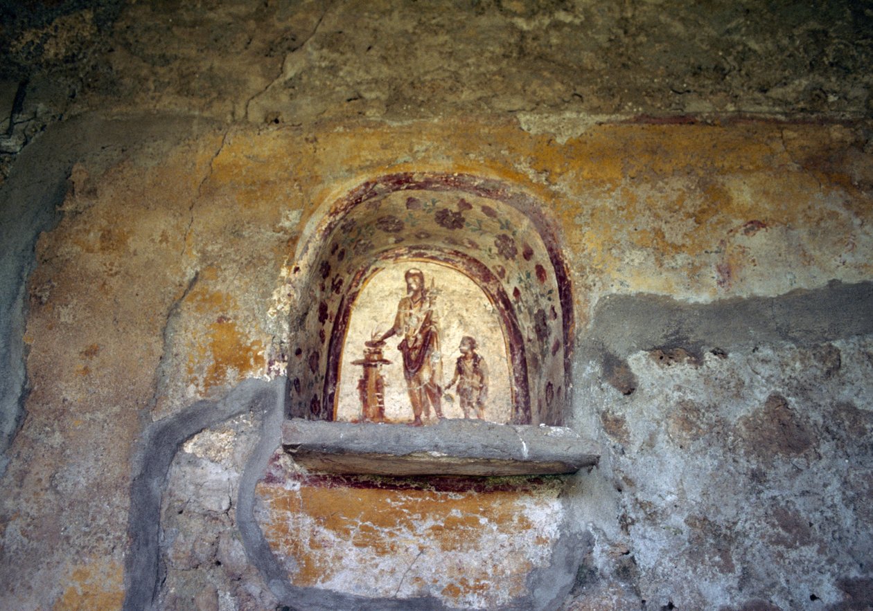 Fresco representando um Larário de Pompeia (Lista do Património Mundial da UNESCO de Roman Roman