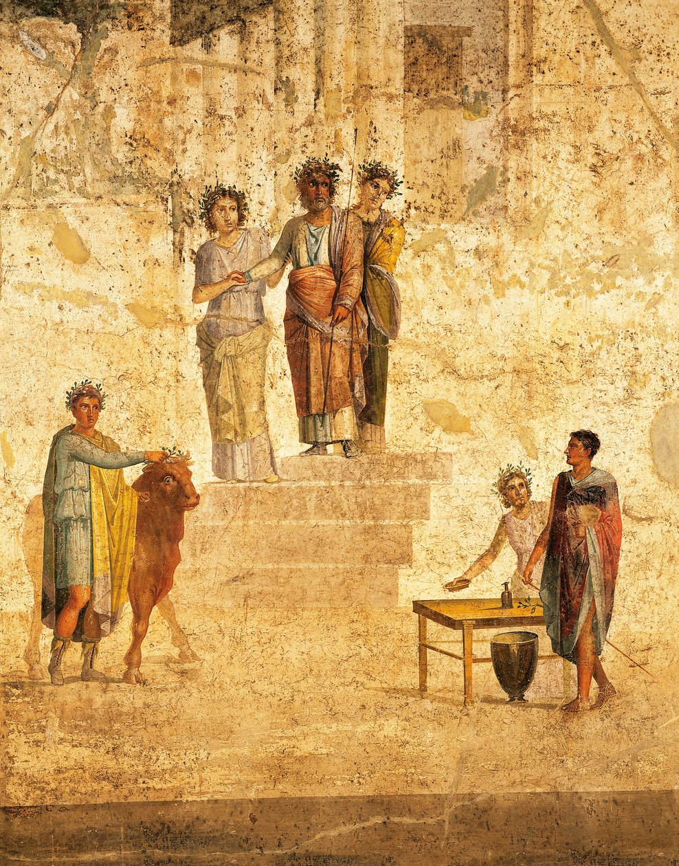 Afresco que representa Jasão e Pélias em Pompeia de Roman Roman