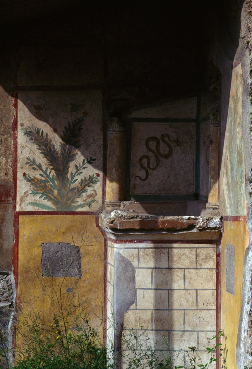 Vislumbre de uma casa na Via di Castricio, Pompeia (Património Mundial da UNESCO de Roman Roman