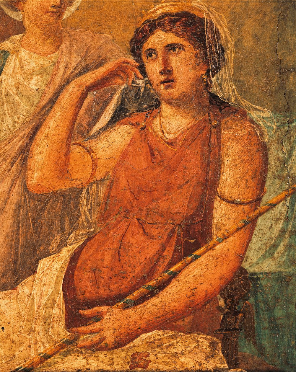 Hera, pormenor do fresco intitulado Tortura de Issone, Casa de Vettii, Pompeia , Campânia, Civilização Romana de Roman Roman