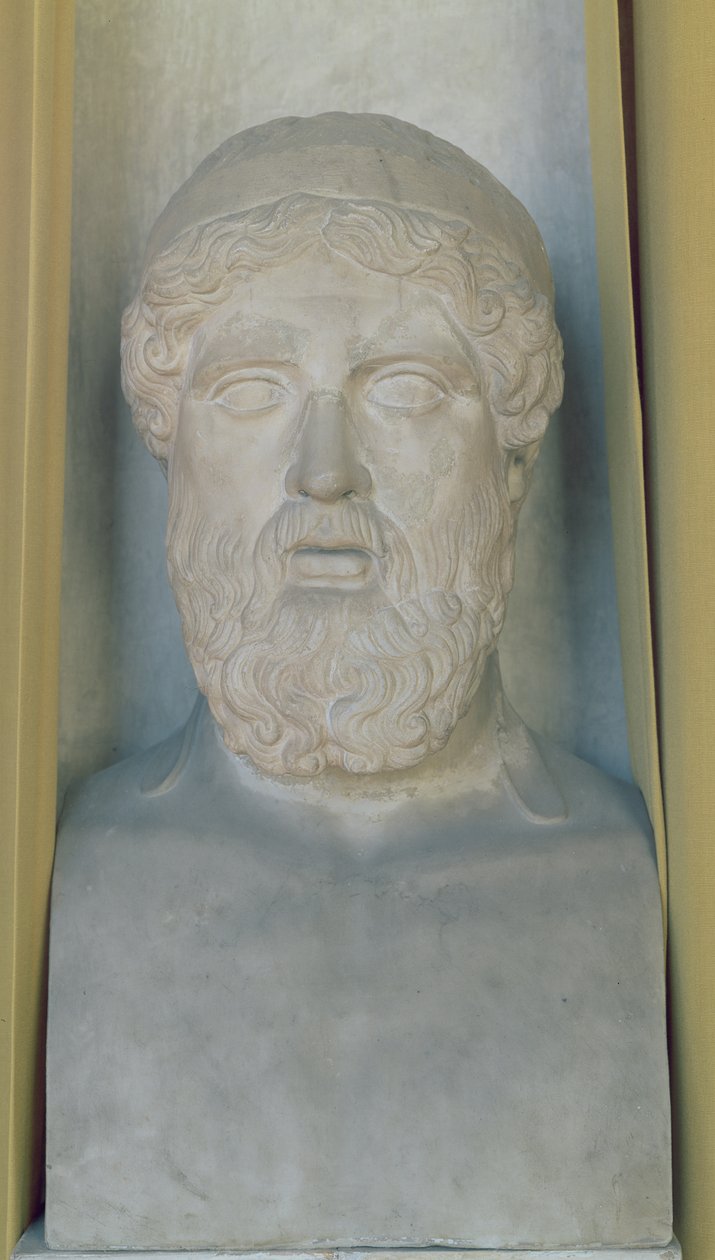 Busto hermético de Anacreon (mármore) de Roman Roman