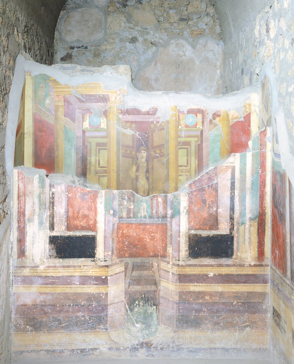 Interior da Casa de Fábio Rufo, Pompeia , Campânia, Civilização Romana de Roman Roman