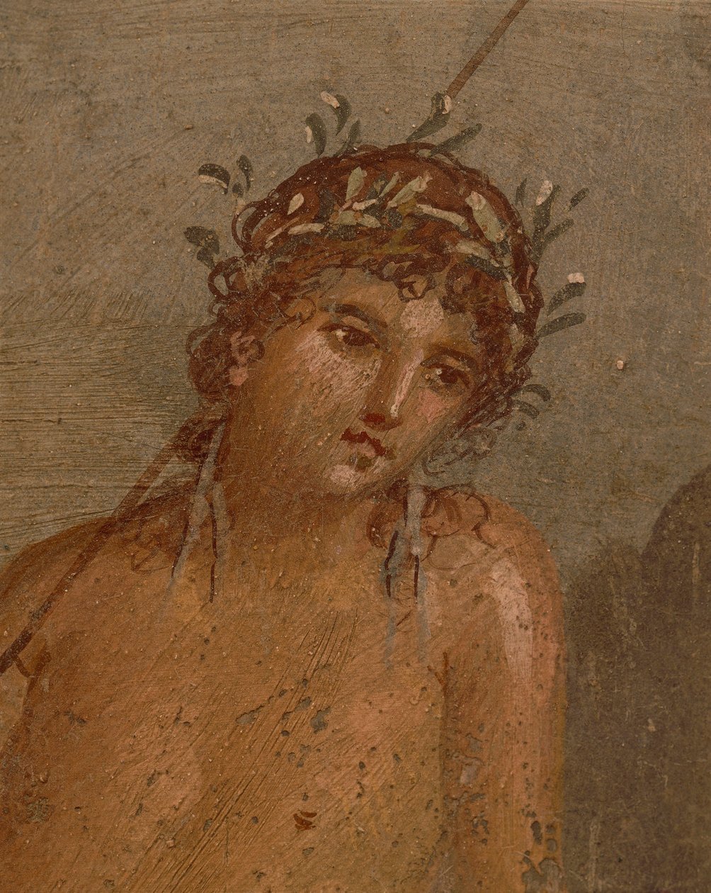 Itália, Região da Campânia, Província de Nápoles, Pompeia, Casa de Marco Lucrezio Frontone Fresco representando Narciso junto a um lago de Roman Roman