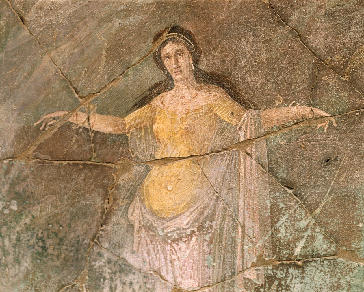 Itália, Região da Campânia, Província de Nápoles, Pompeia, Casa do Sacerdote Amandus, Fresco representando Andrómeda de Roman Roman